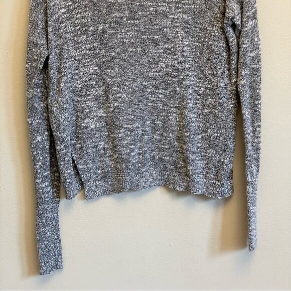Hollister M/L bohemian Aztec long sleeve top knit gray white casual cozy - Picture 7 of 7